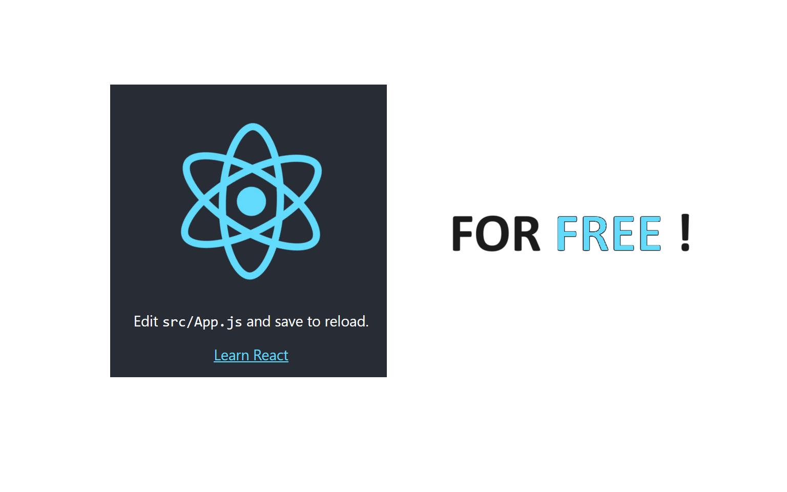 React app hosted for free